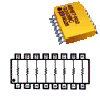 Array de resistencias SMD individuales 8 resistemcias (16 pines)